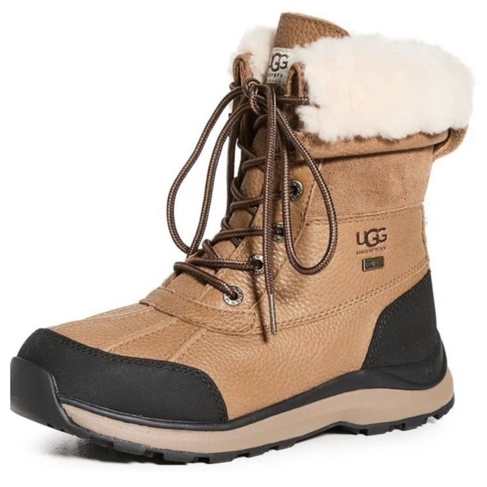 UGG Adirondack III Waterproof Chestnut Leather Winter Boots 1095141 Womens 6.5